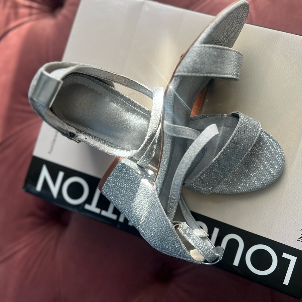 Elegant Silver Strappy Sandals